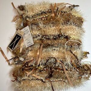 Art2wear coat candy animal print  Mixed Yarn  neck warmer hand knit